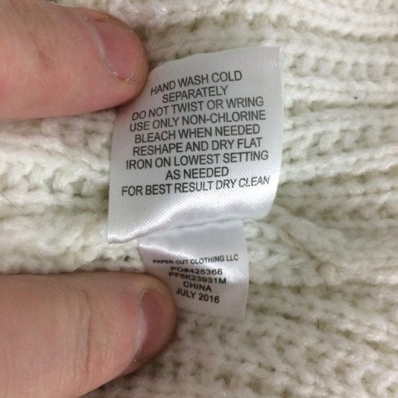 Pink Republic Girls M 10/12 Cream Knit Sweater - Picture 8 of 8